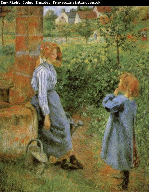 Camille Pissarro Woman and Child at a Well